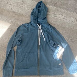 Vuori Blue Zip-Up Hoodie